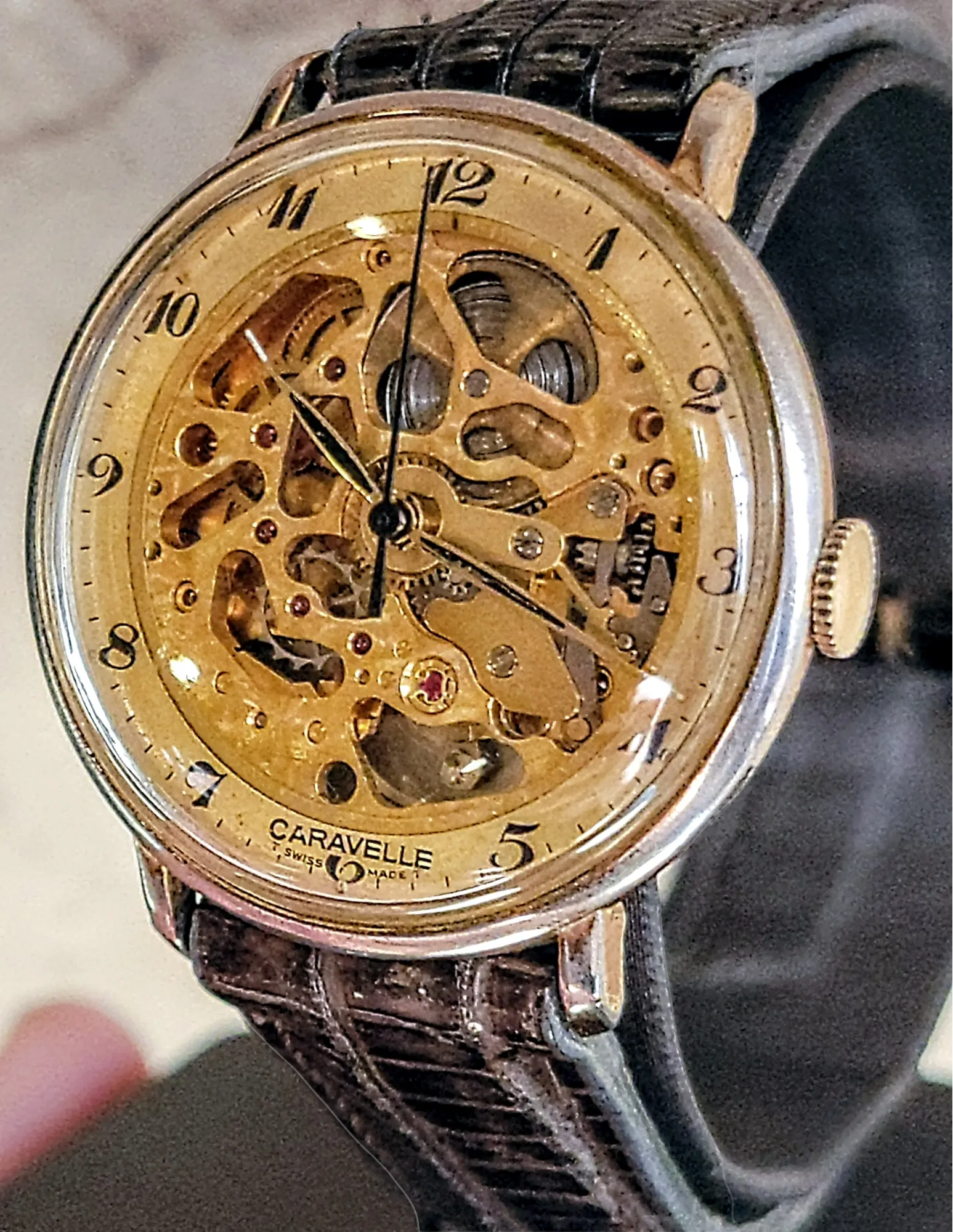 1978 CARAVELLE By Bulova - Skeleton Watch 17 Jewels Cal. 1241.50