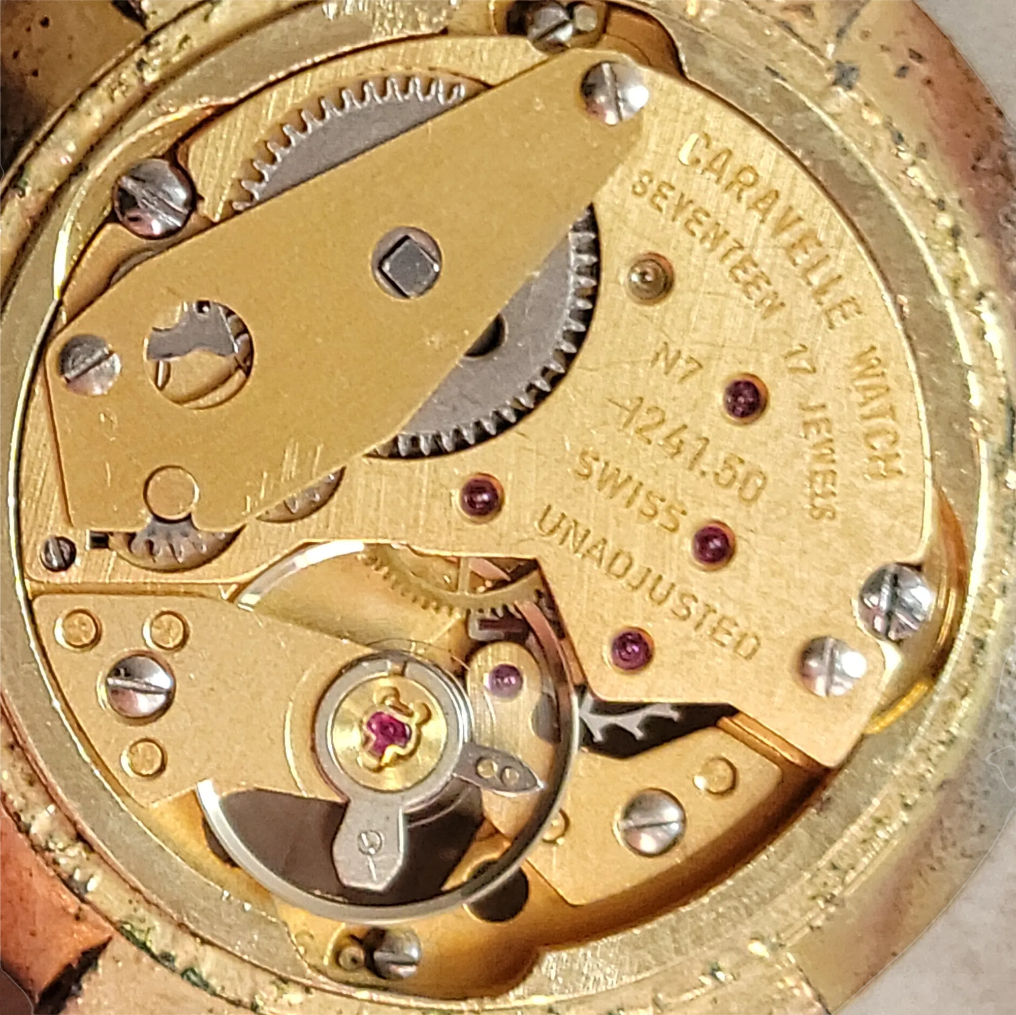 1978 CARAVELLE By Bulova - Skeleton Watch 17 Jewels Cal. 1241.50