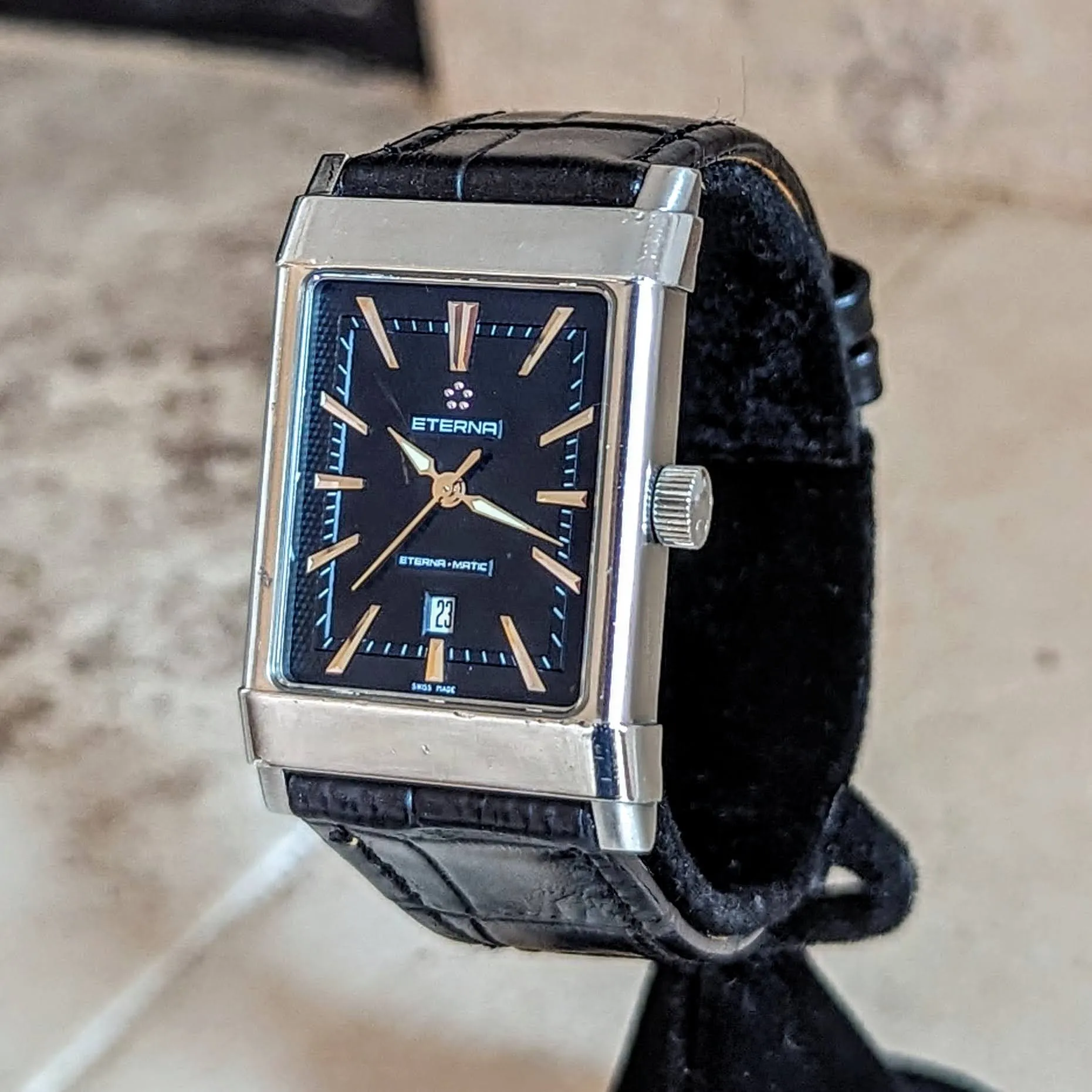 1990s ETERNA-MATIC Wristwatch 25 Jewels Cal. ETA 2681 Automatic Watch