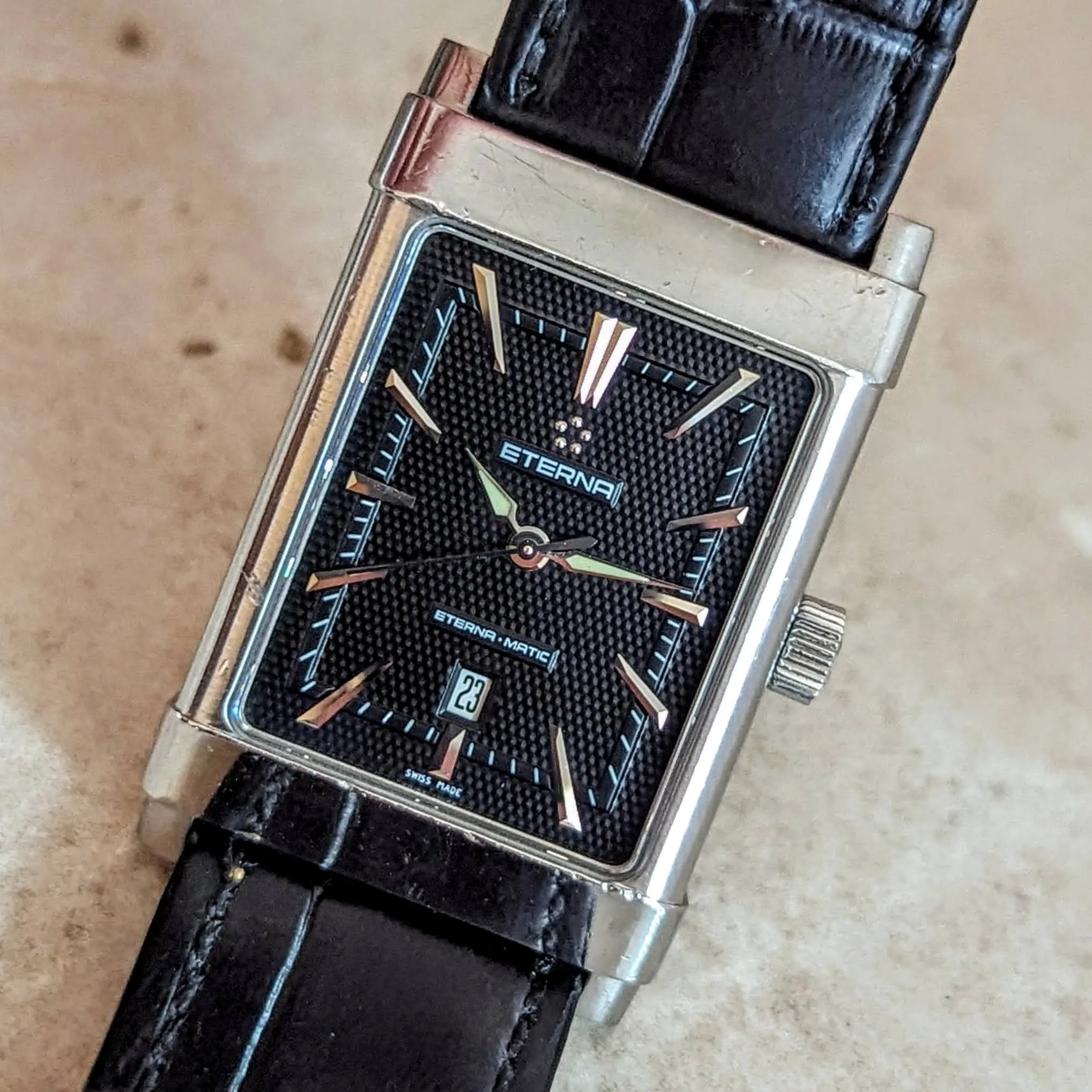 1990s ETERNA-MATIC Wristwatch 25 Jewels Cal. ETA 2681 Automatic Watch