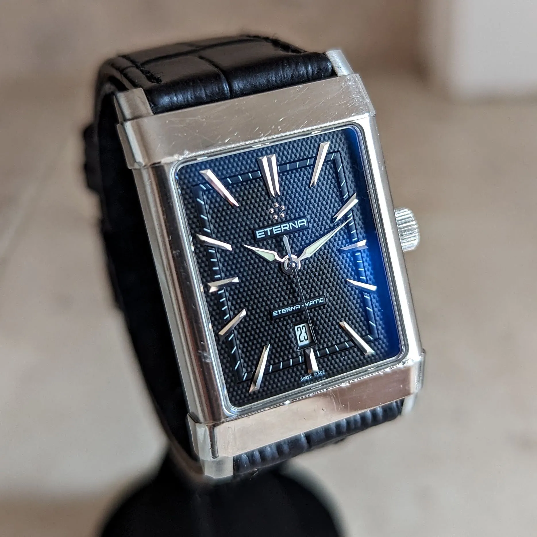 1990s ETERNA-MATIC Wristwatch 25 Jewels Cal. ETA 2681 Automatic Watch