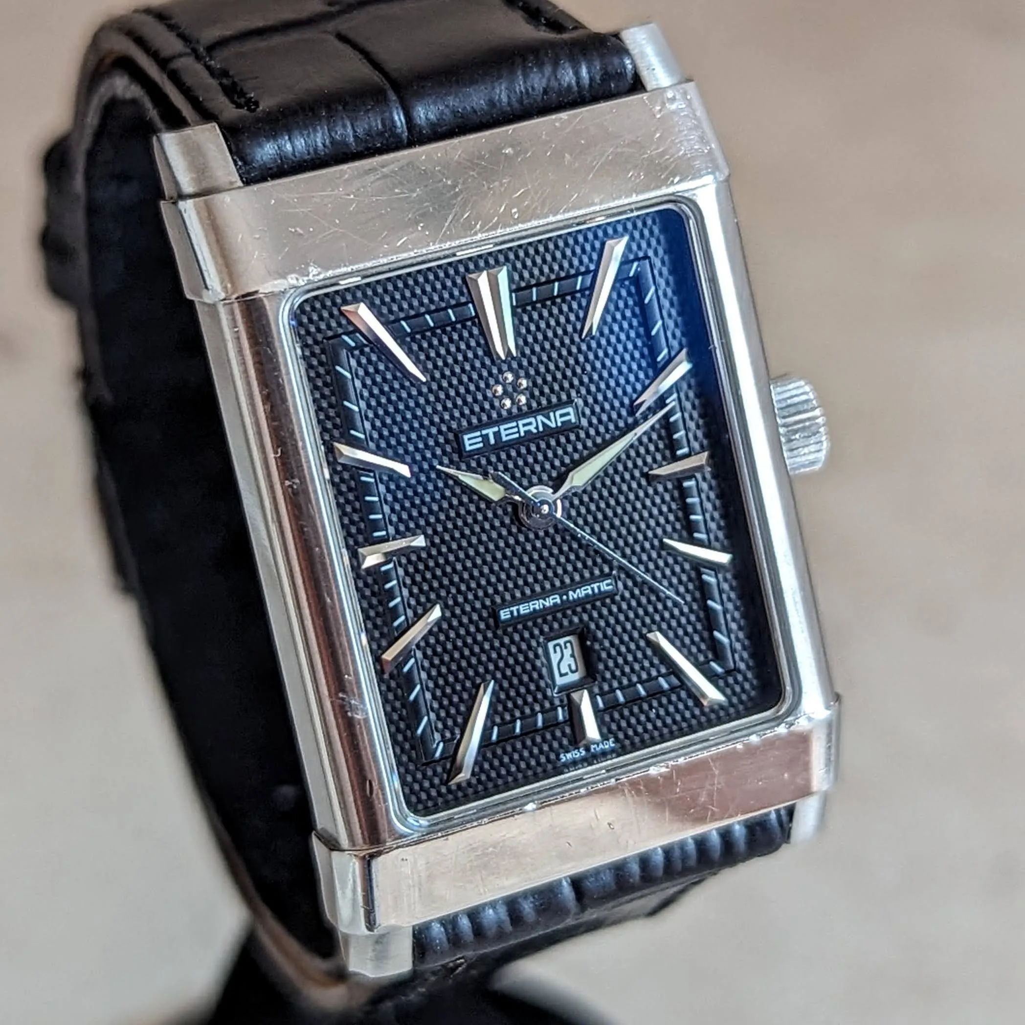 1990s ETERNA-MATIC Wristwatch 25 Jewels Cal. ETA 2681 Automatic Watch