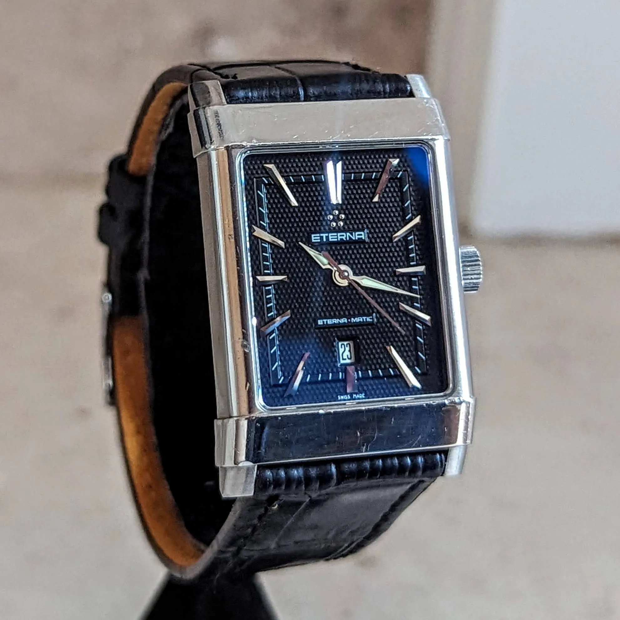 1990s ETERNA-MATIC Wristwatch 25 Jewels Cal. ETA 2681 Automatic Watch