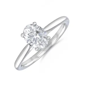 2.00ct Ophelia Oval Cut Diamond Solitaire Engagement Ring | Platinum