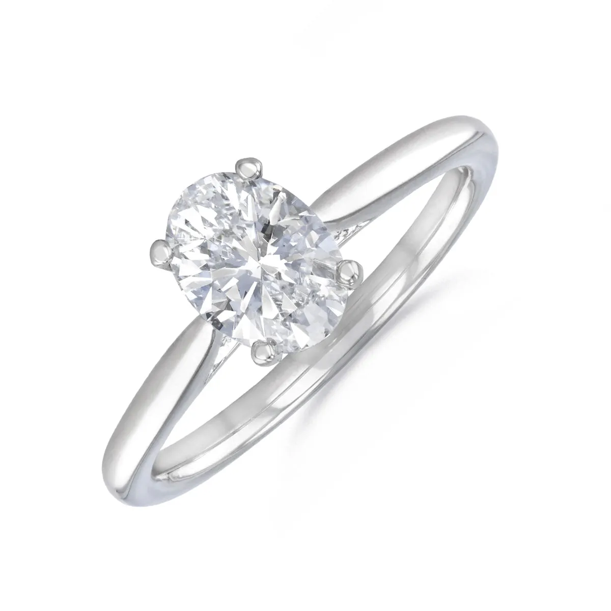 2.00ct Ophelia Oval Cut Diamond Solitaire Engagement Ring | Platinum