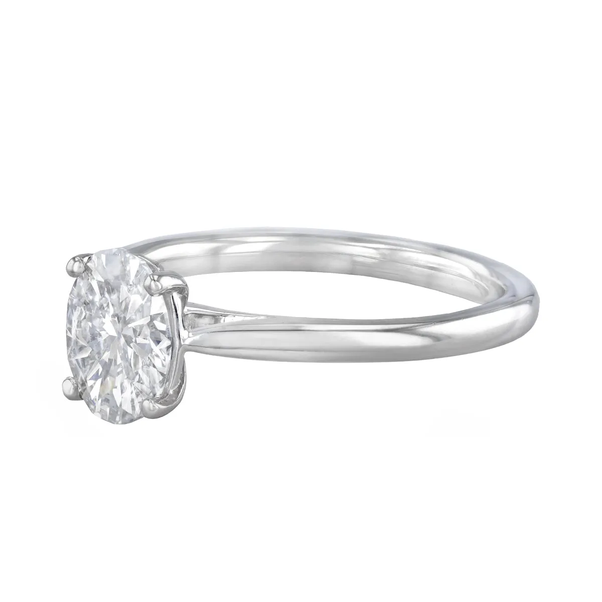 2.00ct Ophelia Oval Cut Diamond Solitaire Engagement Ring | Platinum