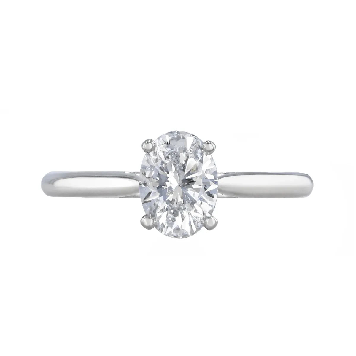 2.00ct Ophelia Oval Cut Diamond Solitaire Engagement Ring | Platinum