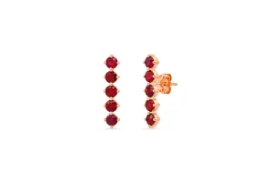 5 Ruby Stud Earrings