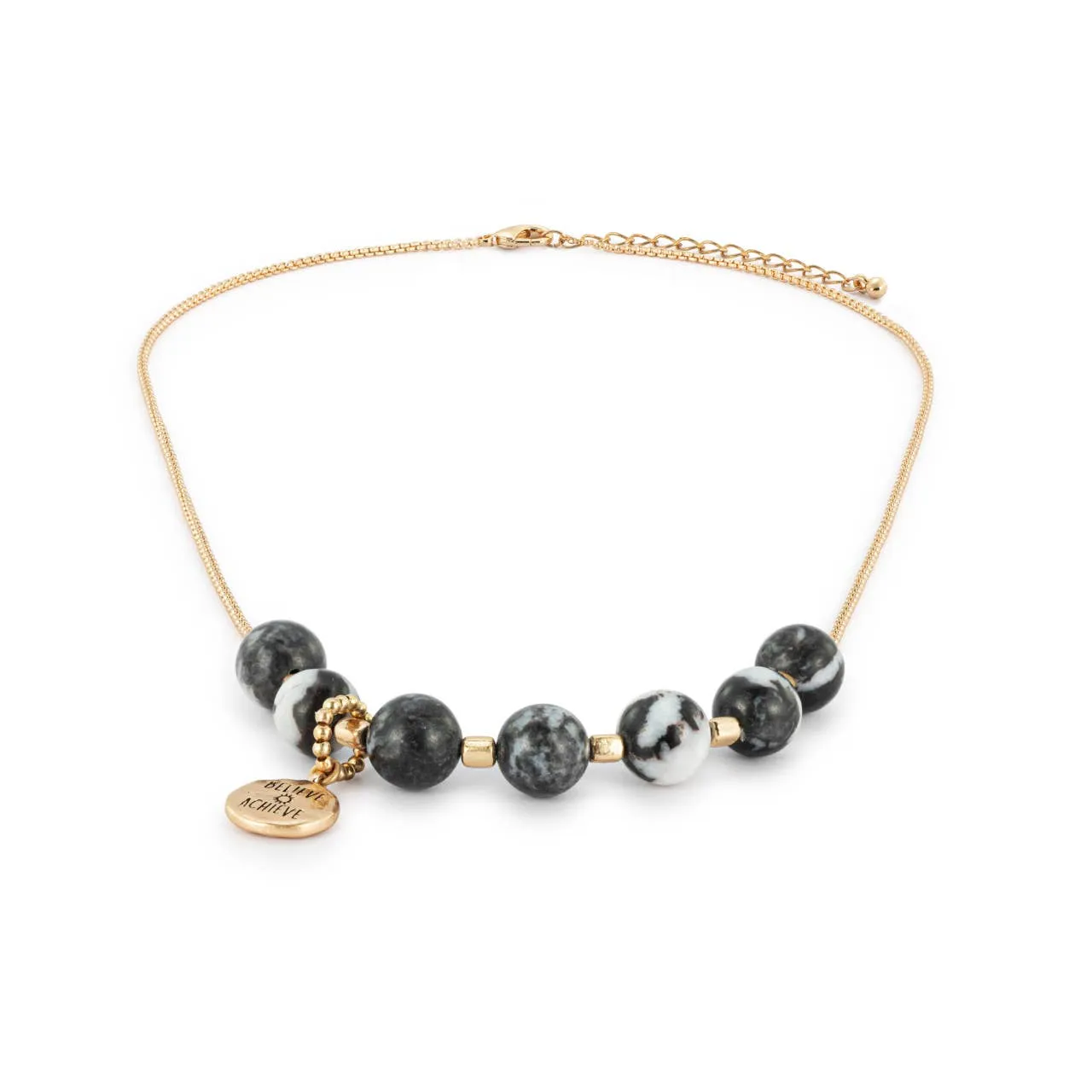 7 Days Tracker Necklace - Black and Gold
