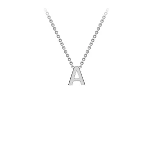 9K WHITE GOLD INITIAL NECKLACE