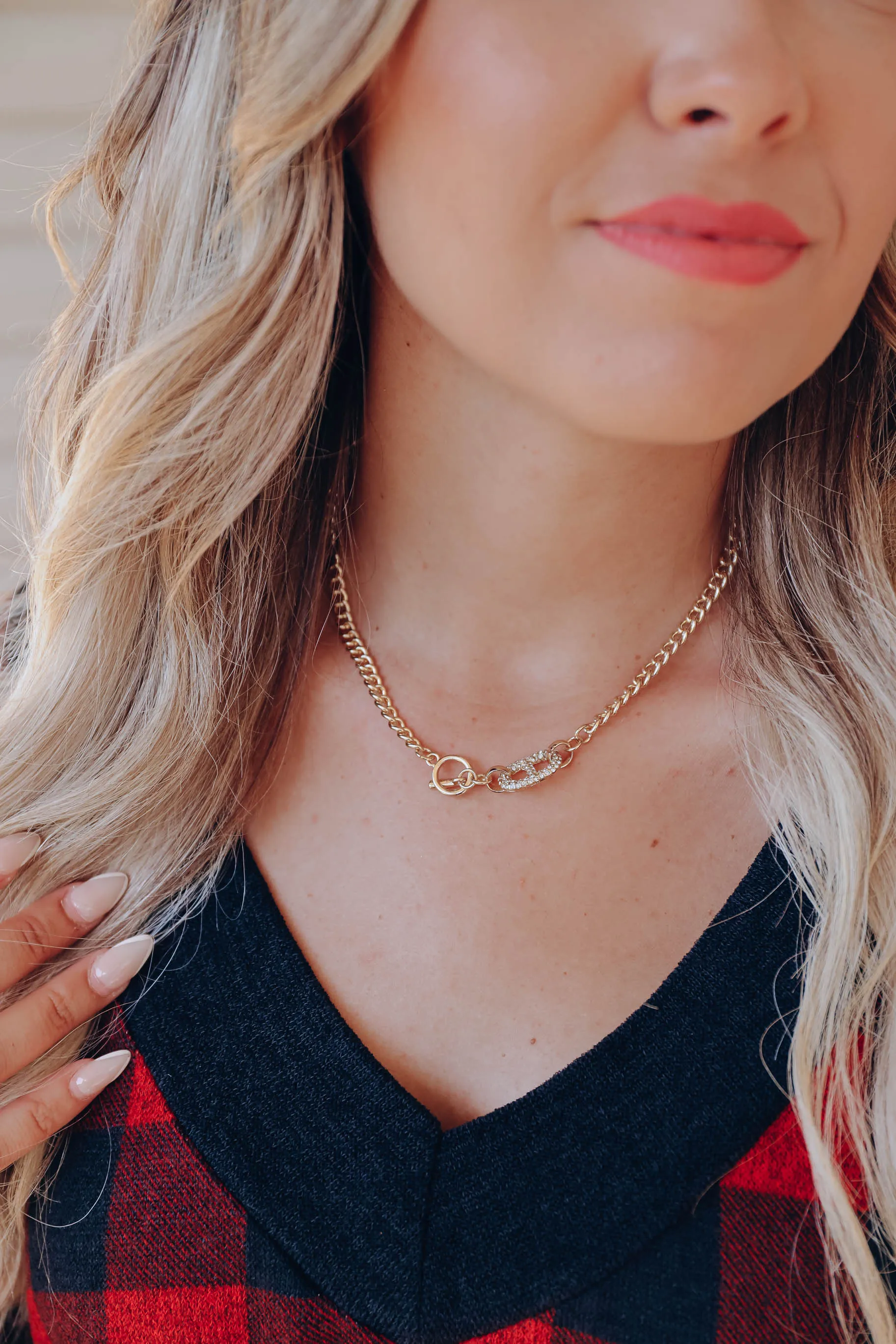 Alidia Link Necklace - Gold