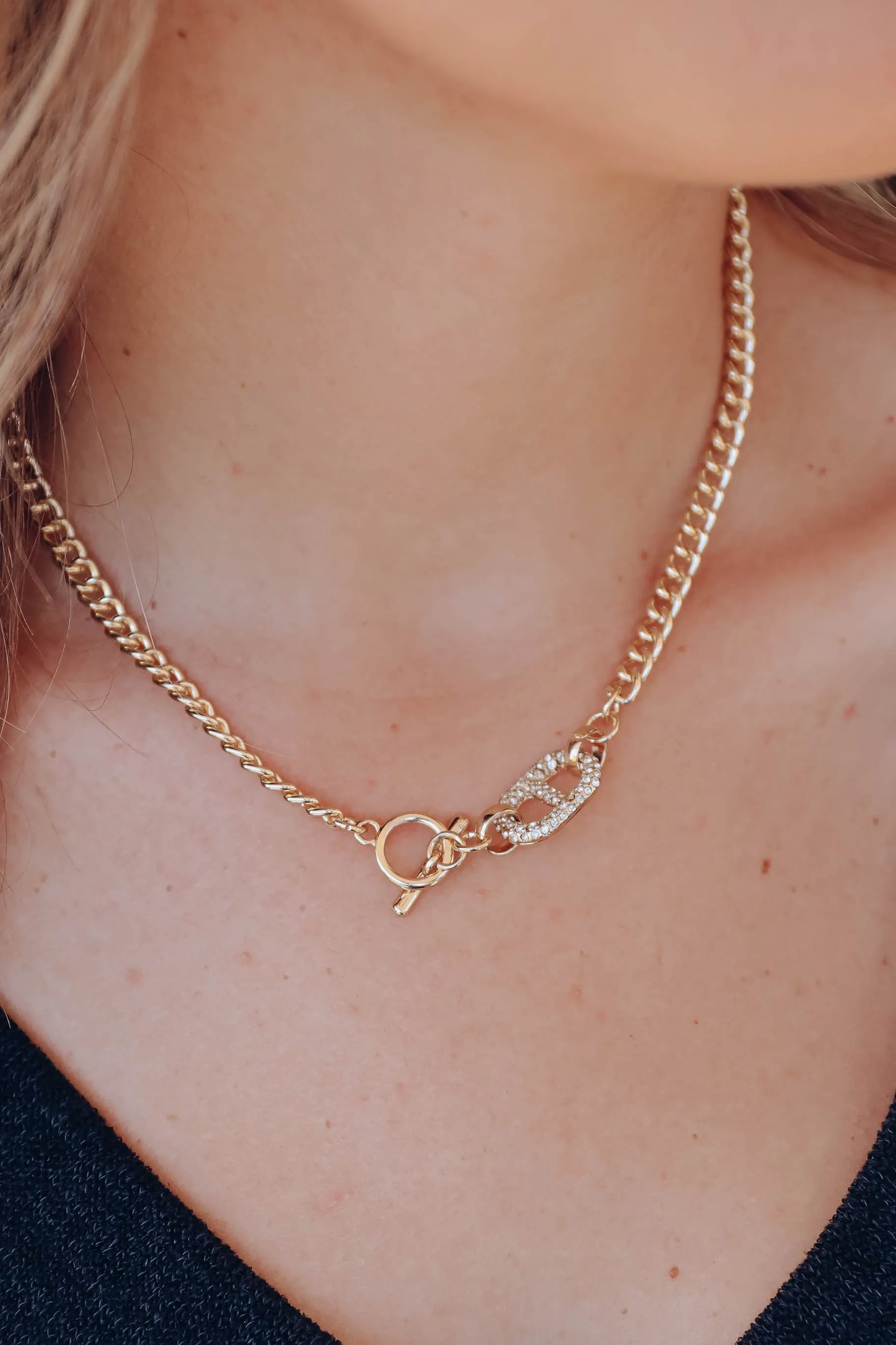 Alidia Link Necklace - Gold