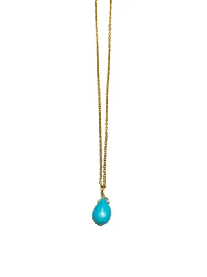AMANÁ PENINA - Turquoise Stainless Steel Necklace