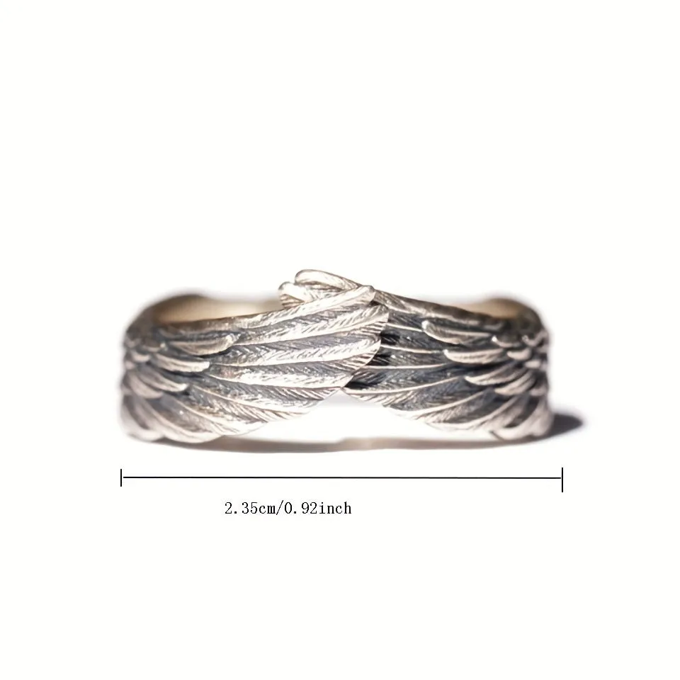 Angel Feather Ring Stylish Men's Jewelry Ring For Women