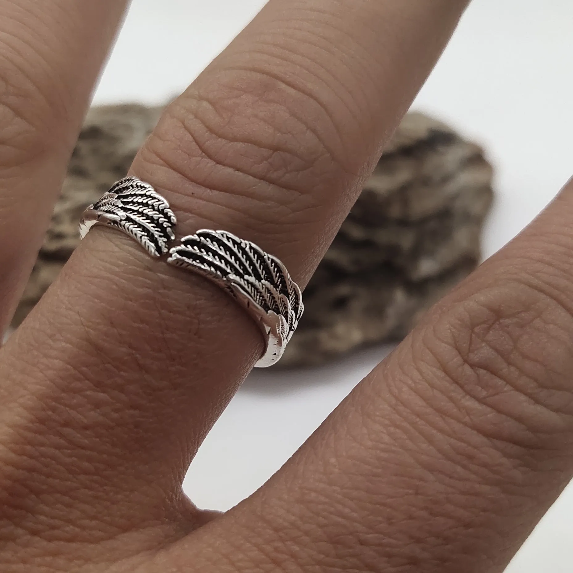 Angel Feather Ring Stylish Men's Jewelry Ring For Women