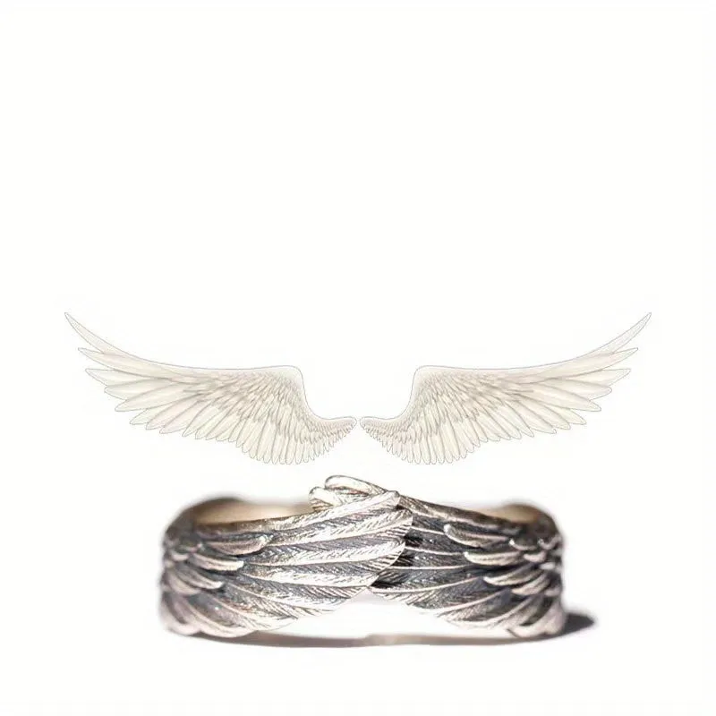 Angel Feather Ring Stylish Men's Jewelry Ring For Women