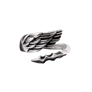 Angel Wings Feather Copper Rings Retro Hip Hop Alloy Rings