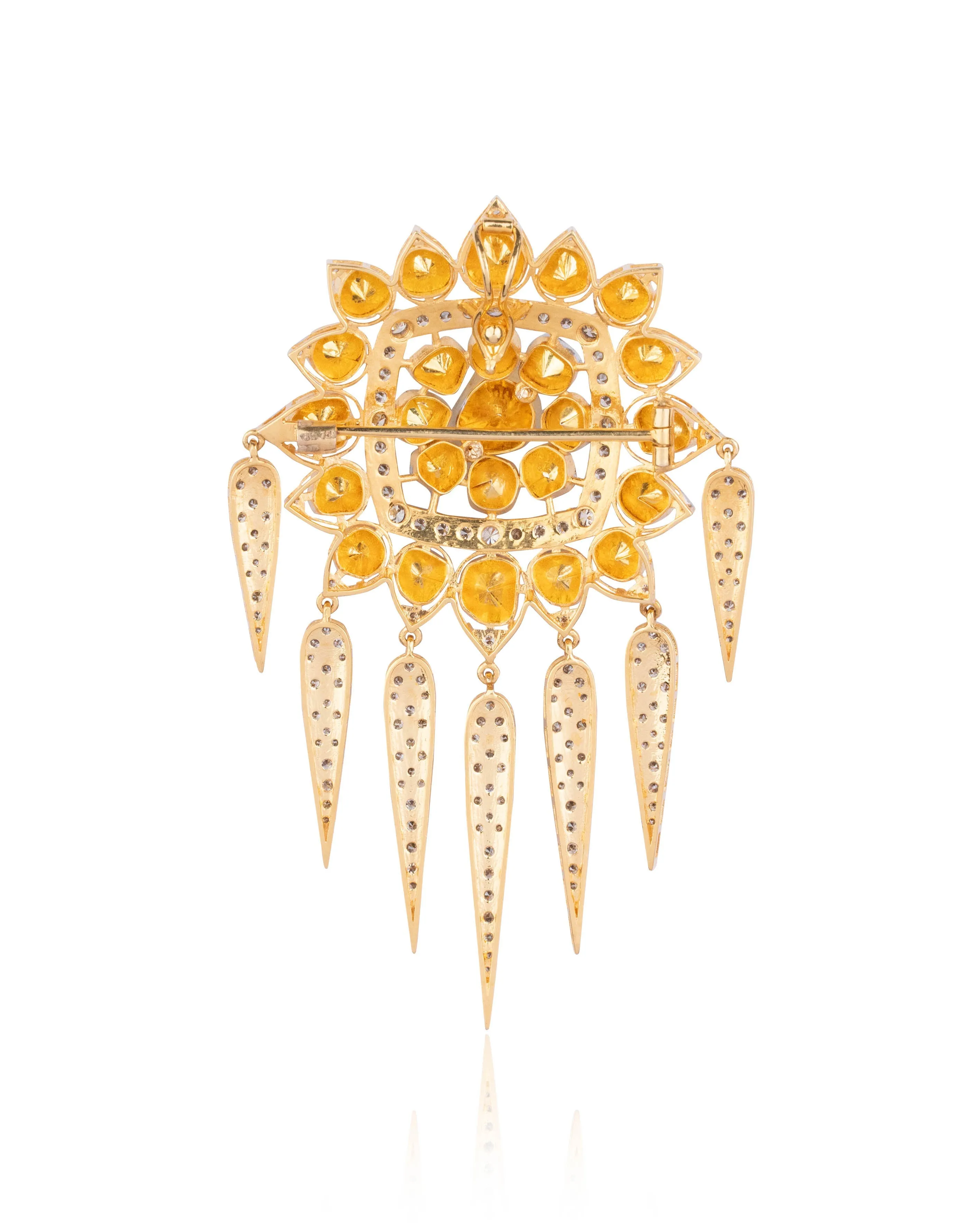 Aniket Polki And Diamond Brooch