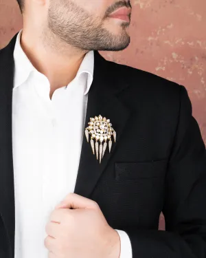Aniket Polki And Diamond Brooch