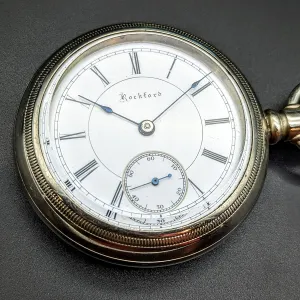 Antique 1888 ROCKFORD Pocket Watch Size 18S Grade 93 9 Jewels