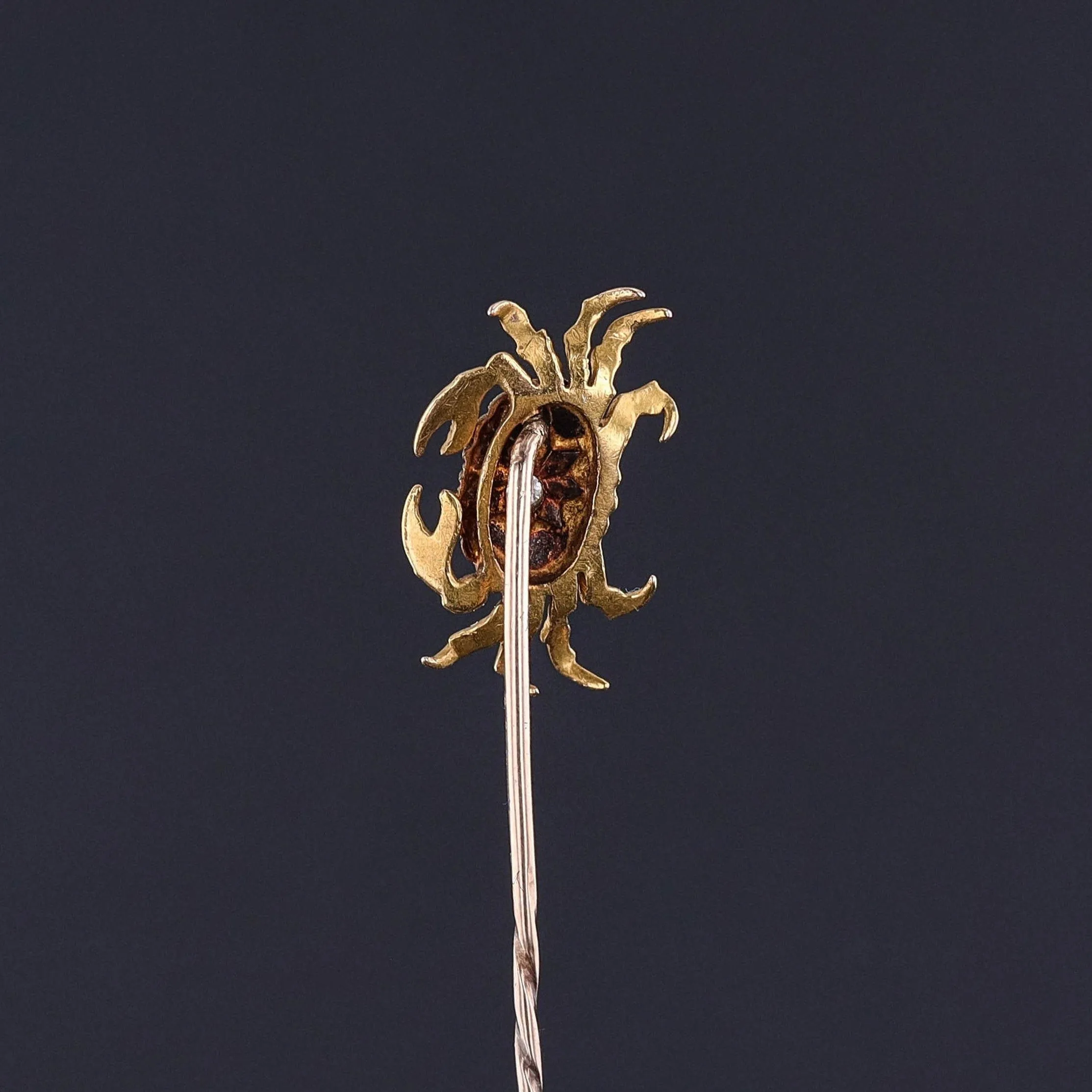 Antique Crab Stickpin of 14k Gold