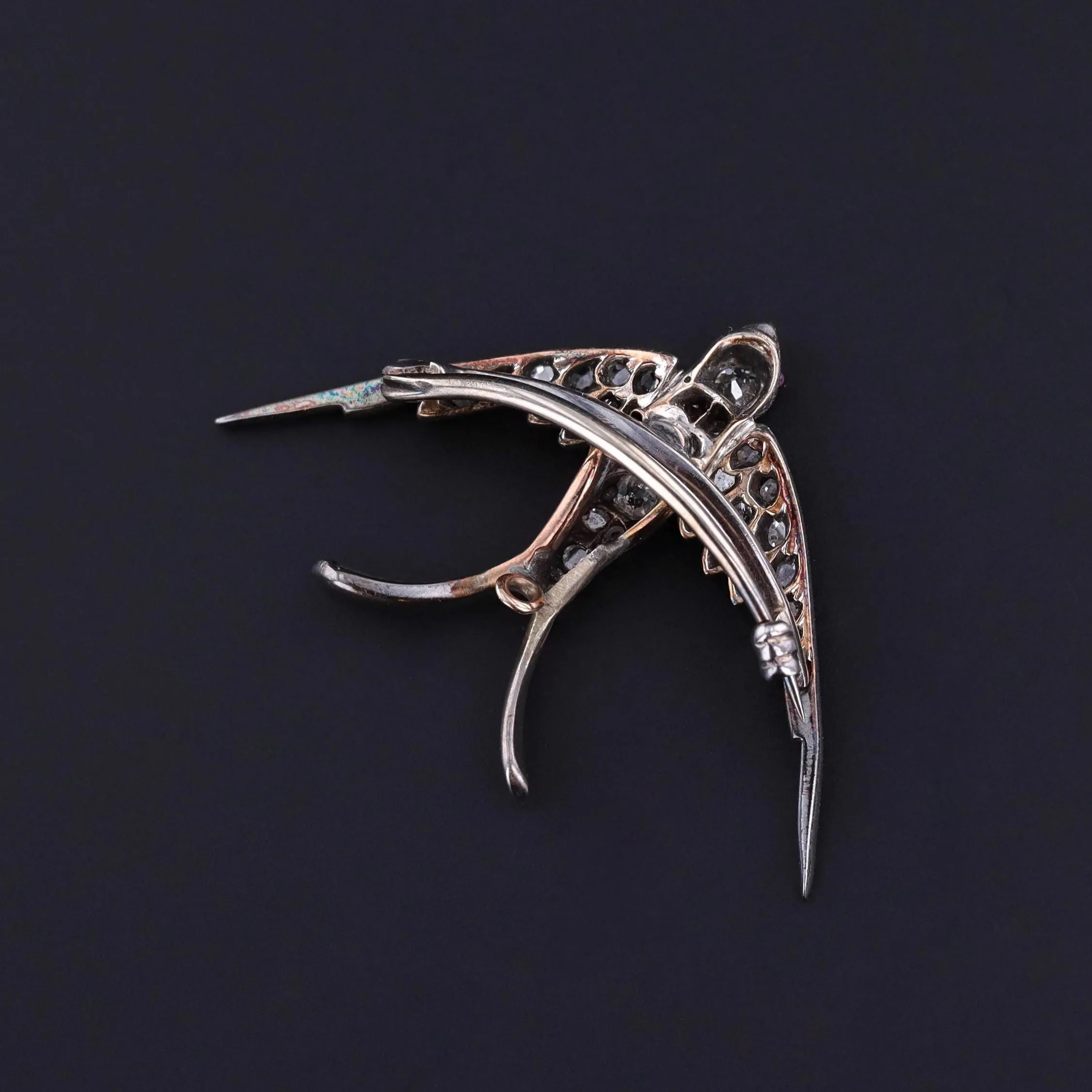 Antique Diamond Swallow Brooch