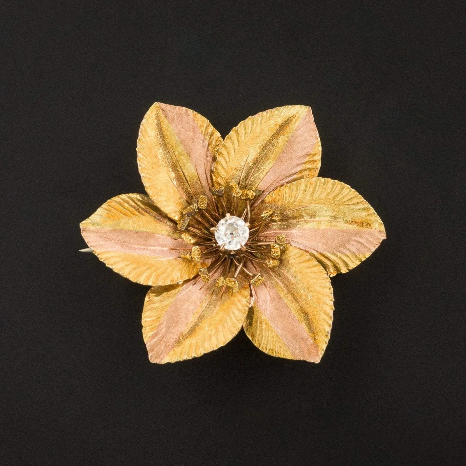 Antique Flower Brooch | Gold Flower Brooch