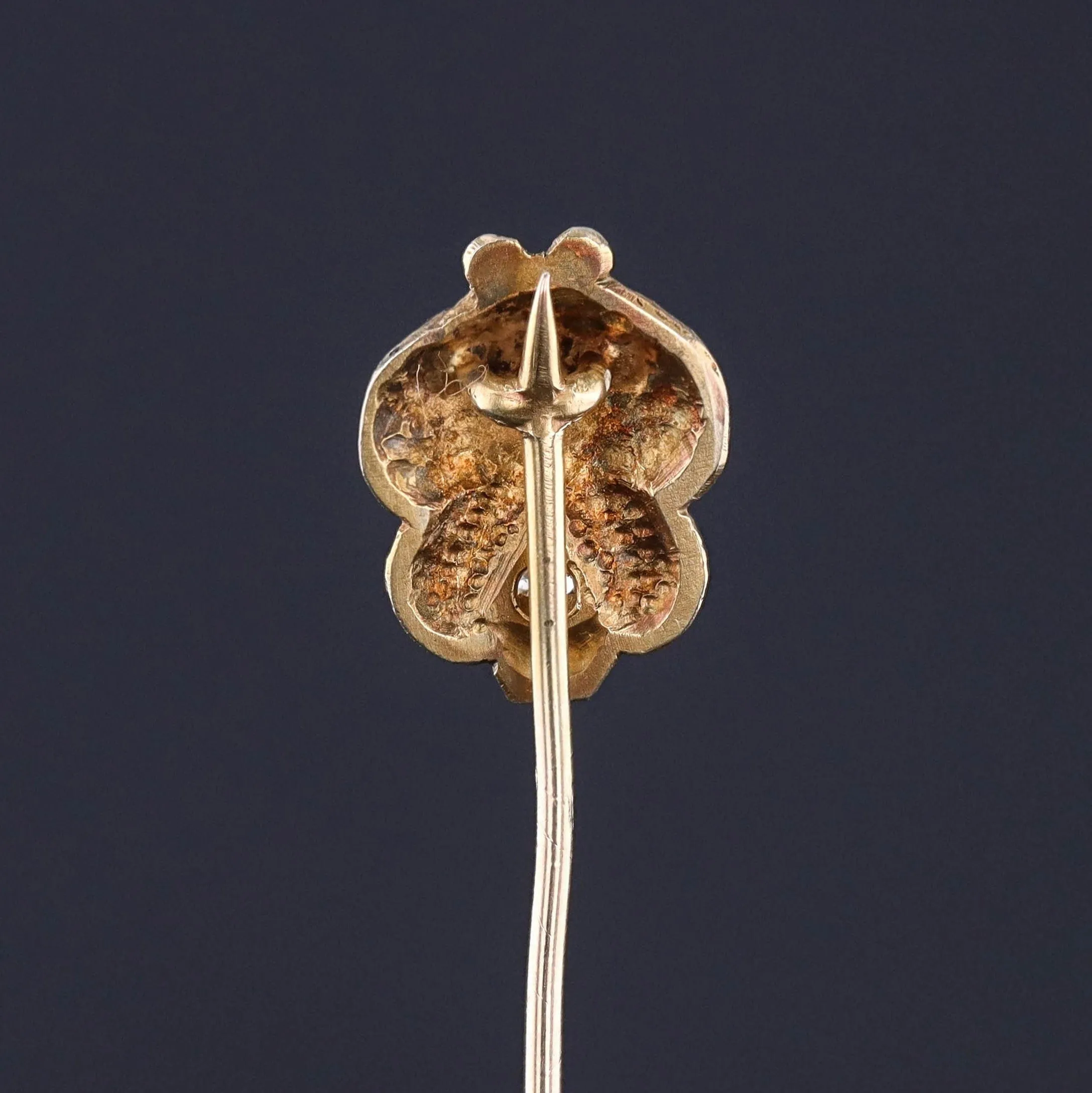 Antique Gargoyle Stickpin of 14k Gold