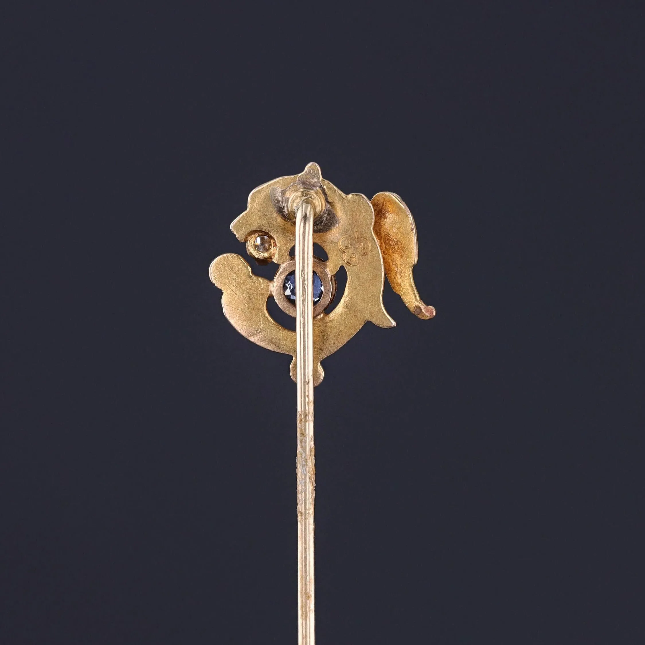 Antique Griffin Stickpin of 14k Gold
