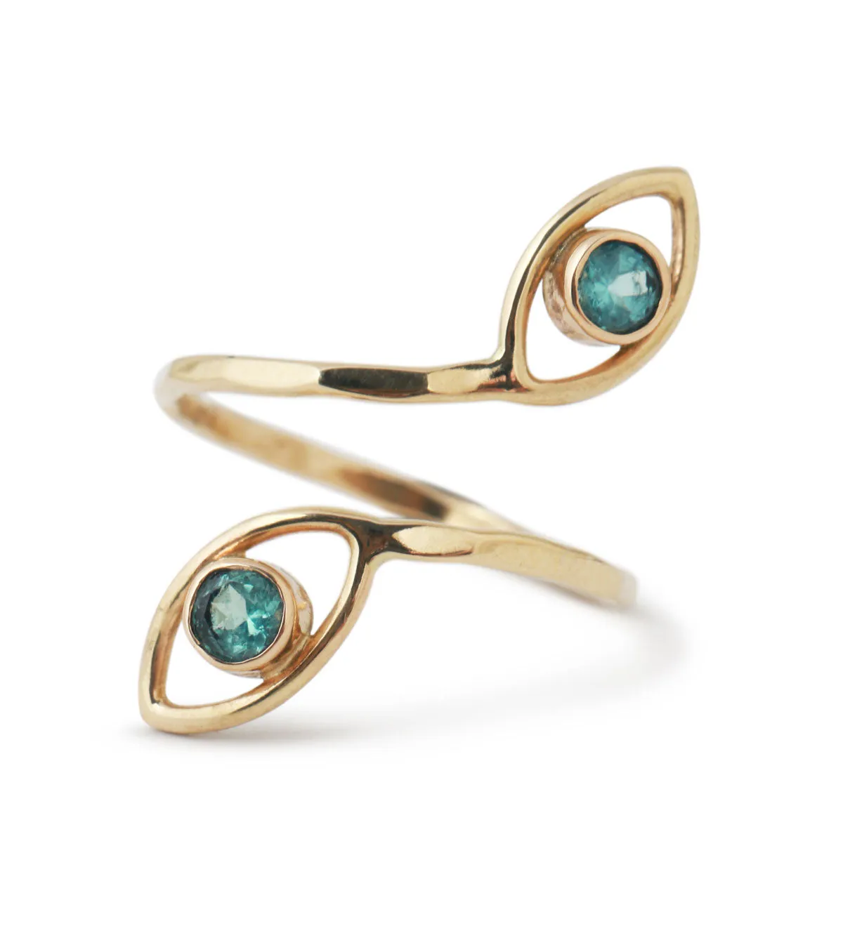 Apatite Spiral Peacock Ring