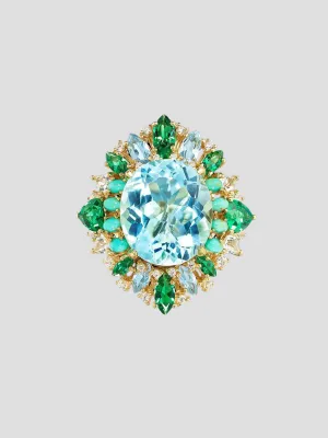 Aqua Poseidon Ring