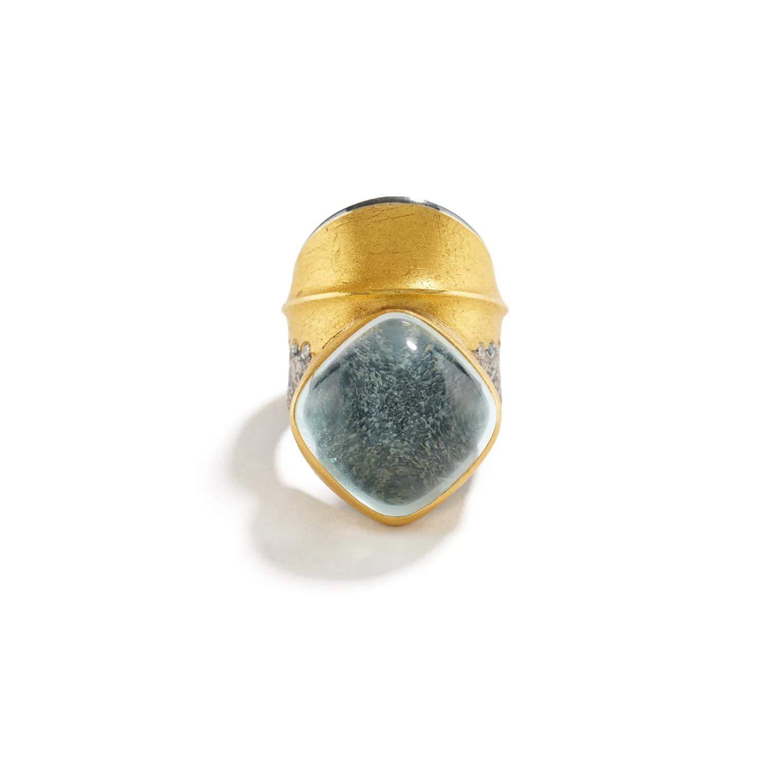 Aquamarine Diamond Ring