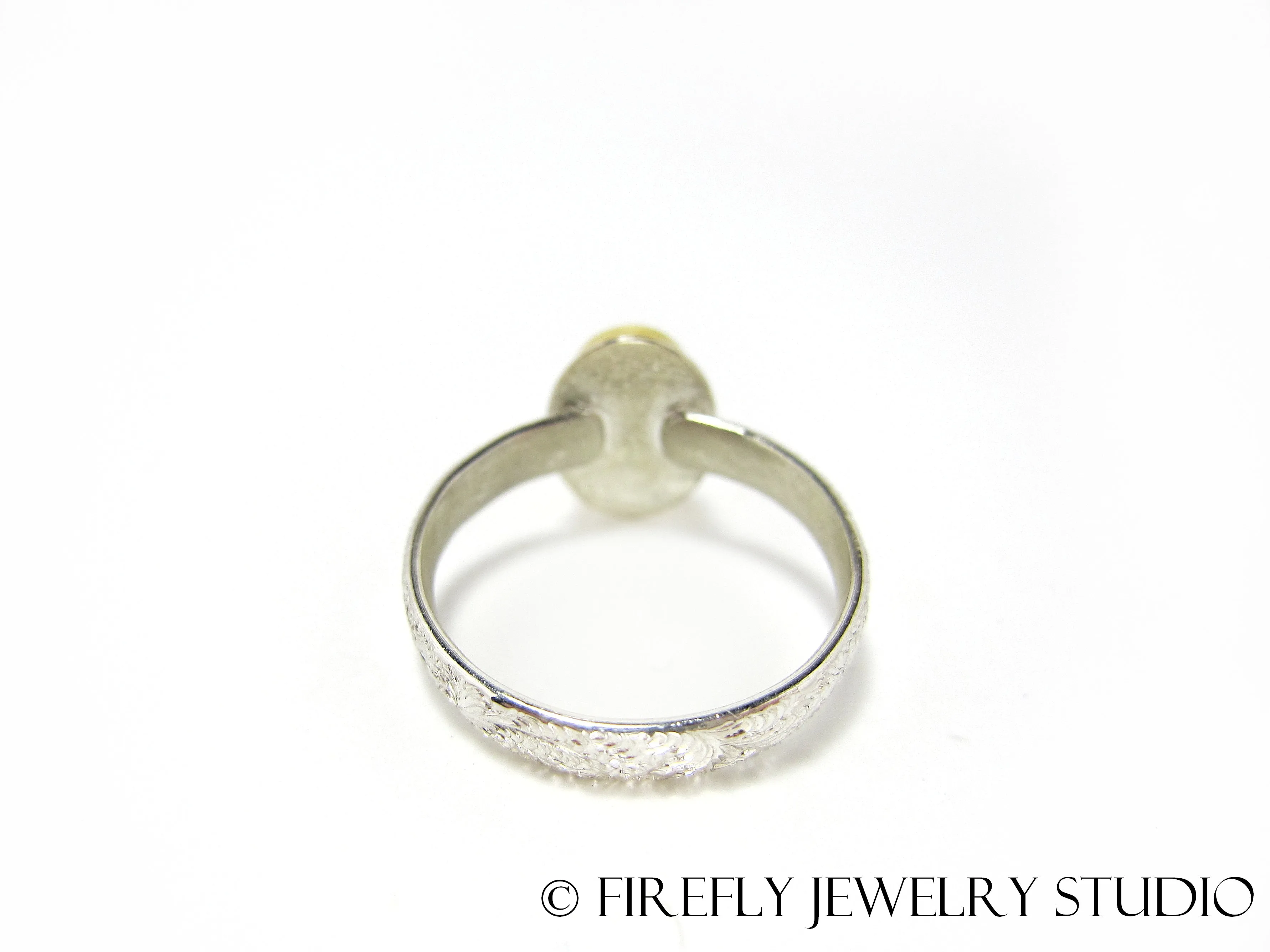 Aquamarine Oval Ring in 24k Gold and Sterling. Size 7.5