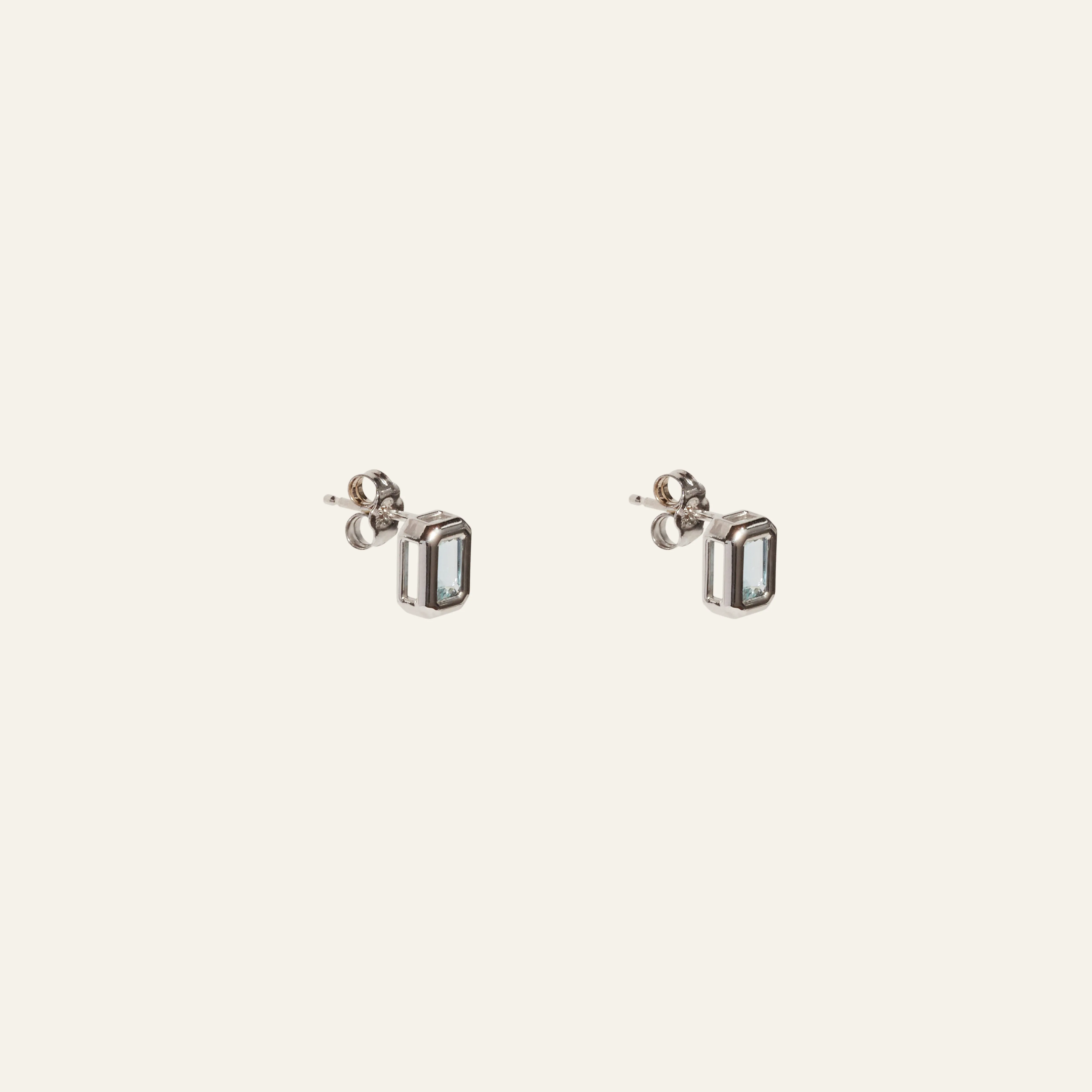 Aquamarine Stud Earring