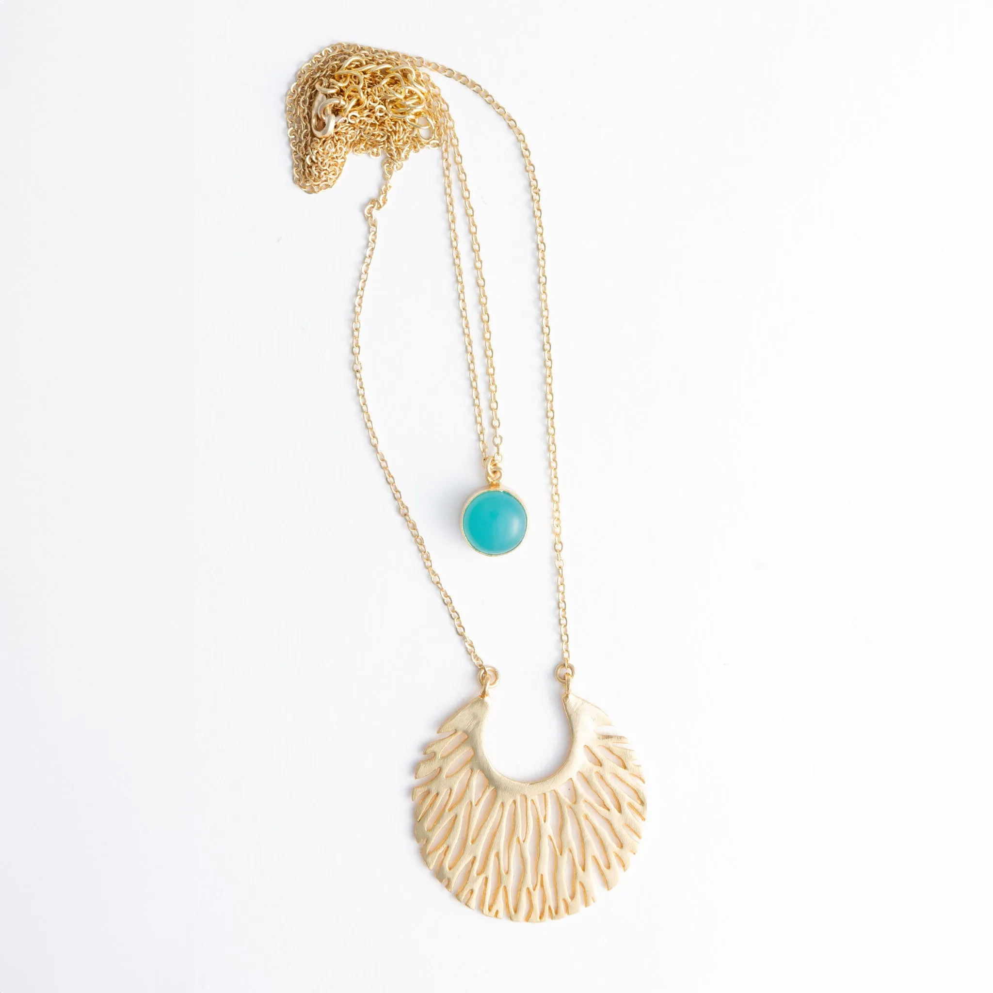 Ari 18k Gold Layered Reef Pendant Necklace