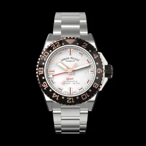 ARMAND NICOLET JS9-41 MEN'S AUTOMATIC STEEL BRACELET SILVER DIAL WATCH