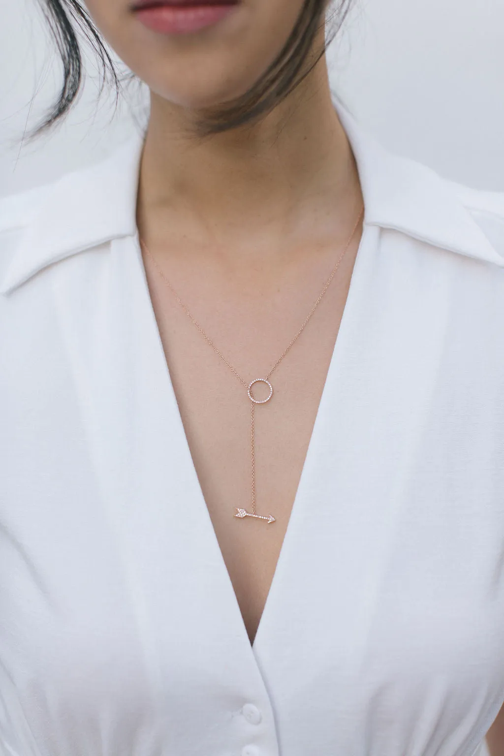 Arrow Adjustable Lariat Necklace