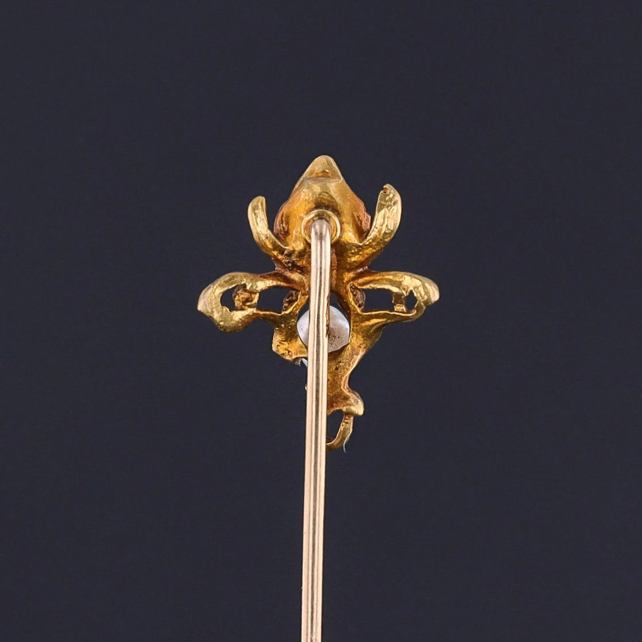 Art Novueau Gargoyle Stickpin of 14k Gold