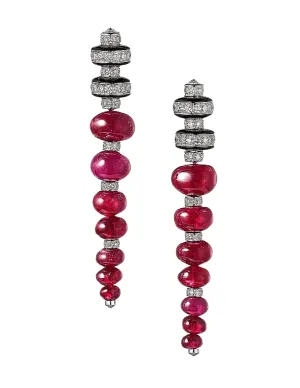 Austin Blaze Ruby Beaded Drop Earring
