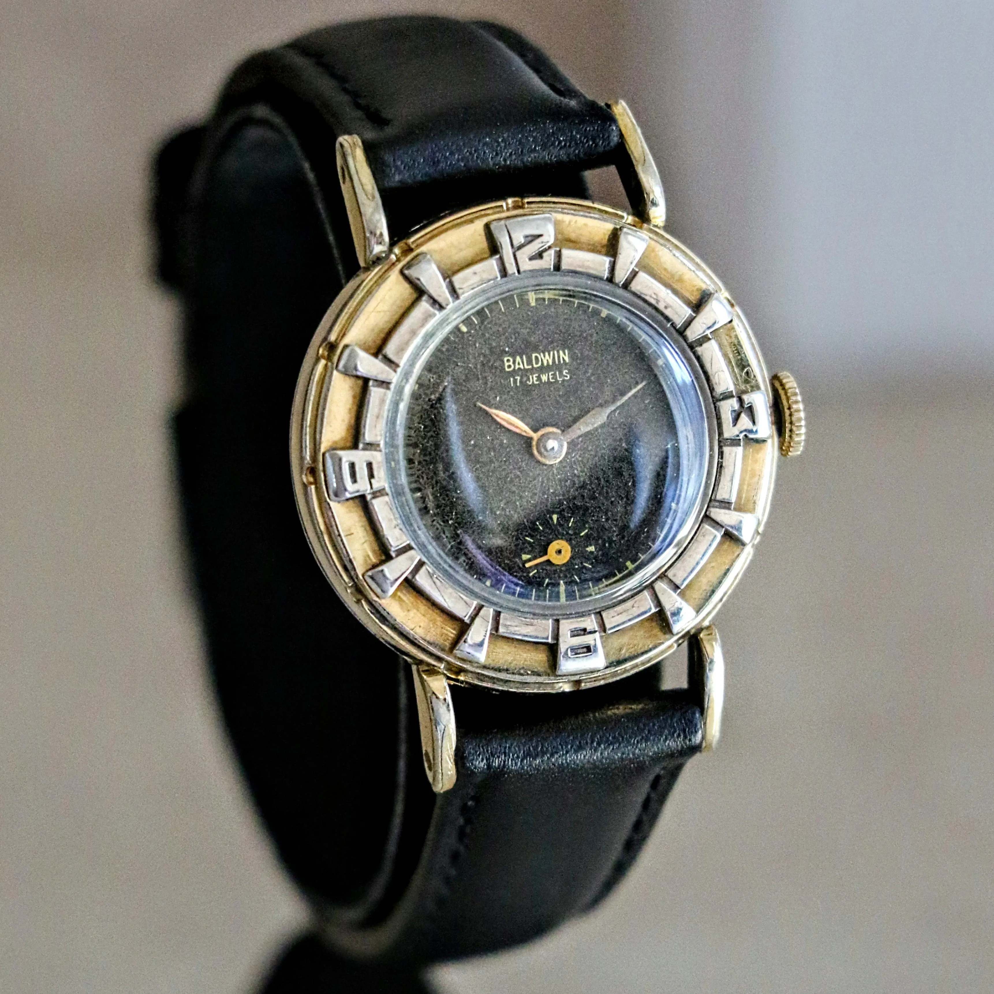 BALDWIN Wristwatch Clinton Movement Caliber ETA 984 17 Jewels Swiss Watch