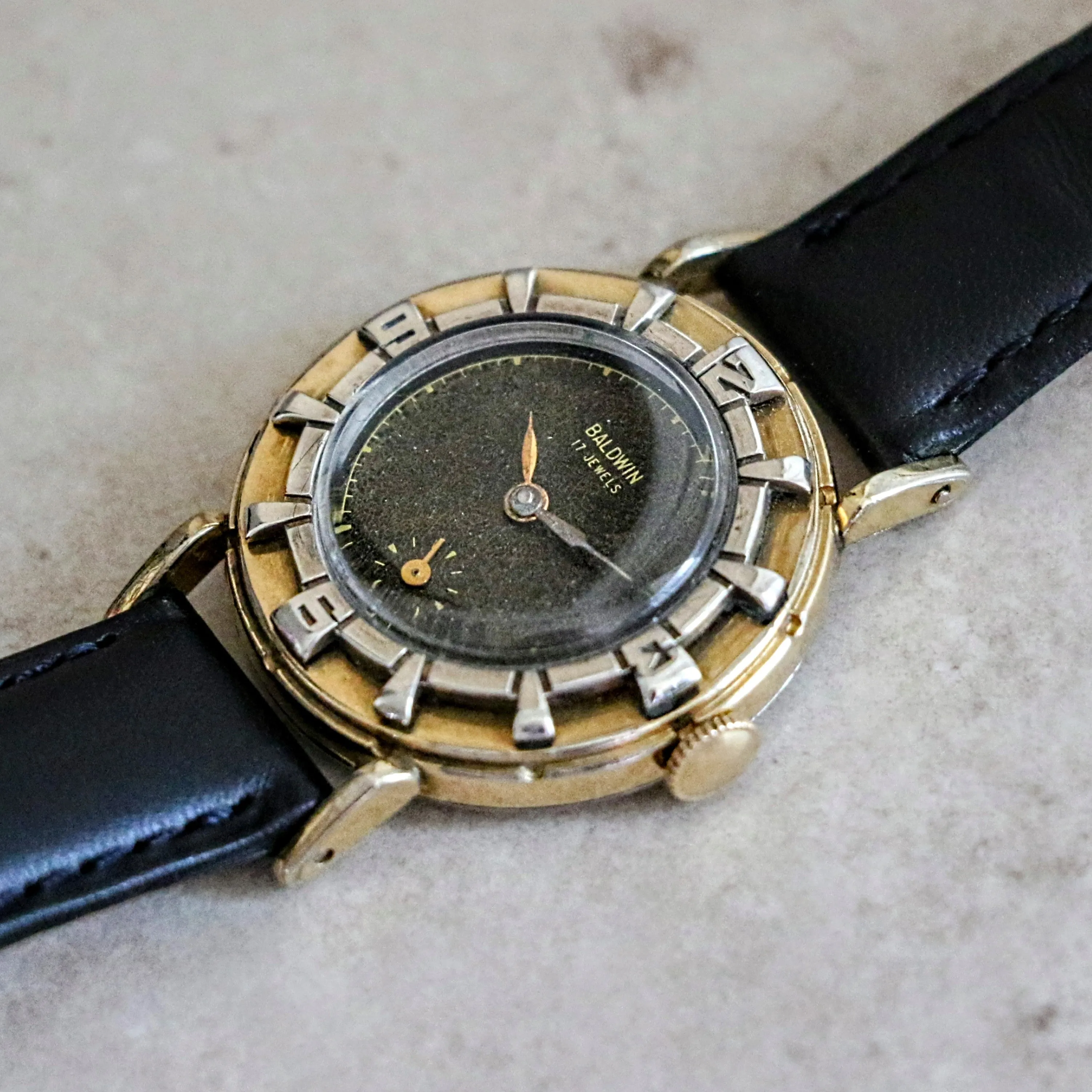 BALDWIN Wristwatch Clinton Movement Caliber ETA 984 17 Jewels Swiss Watch