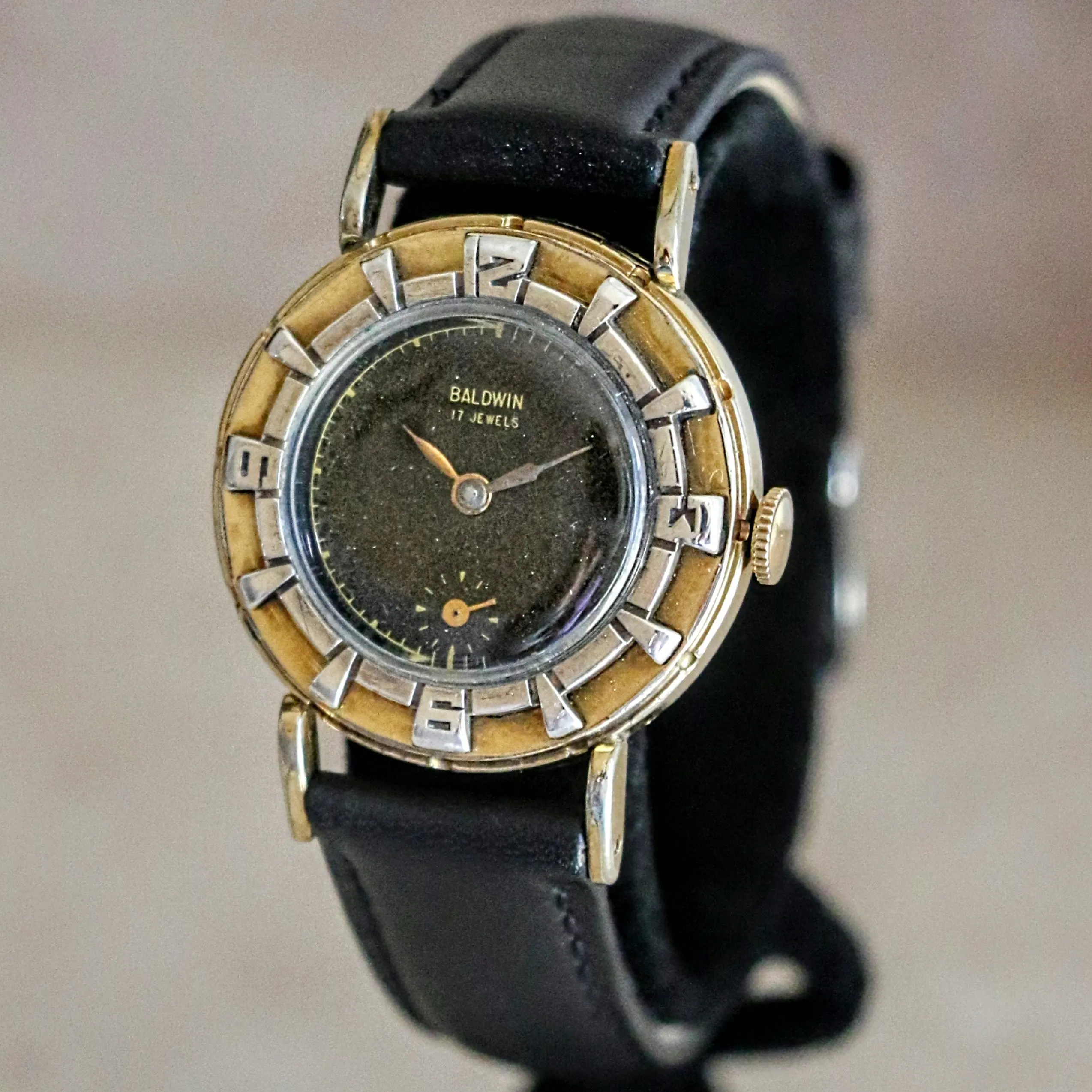 BALDWIN Wristwatch Clinton Movement Caliber ETA 984 17 Jewels Swiss Watch