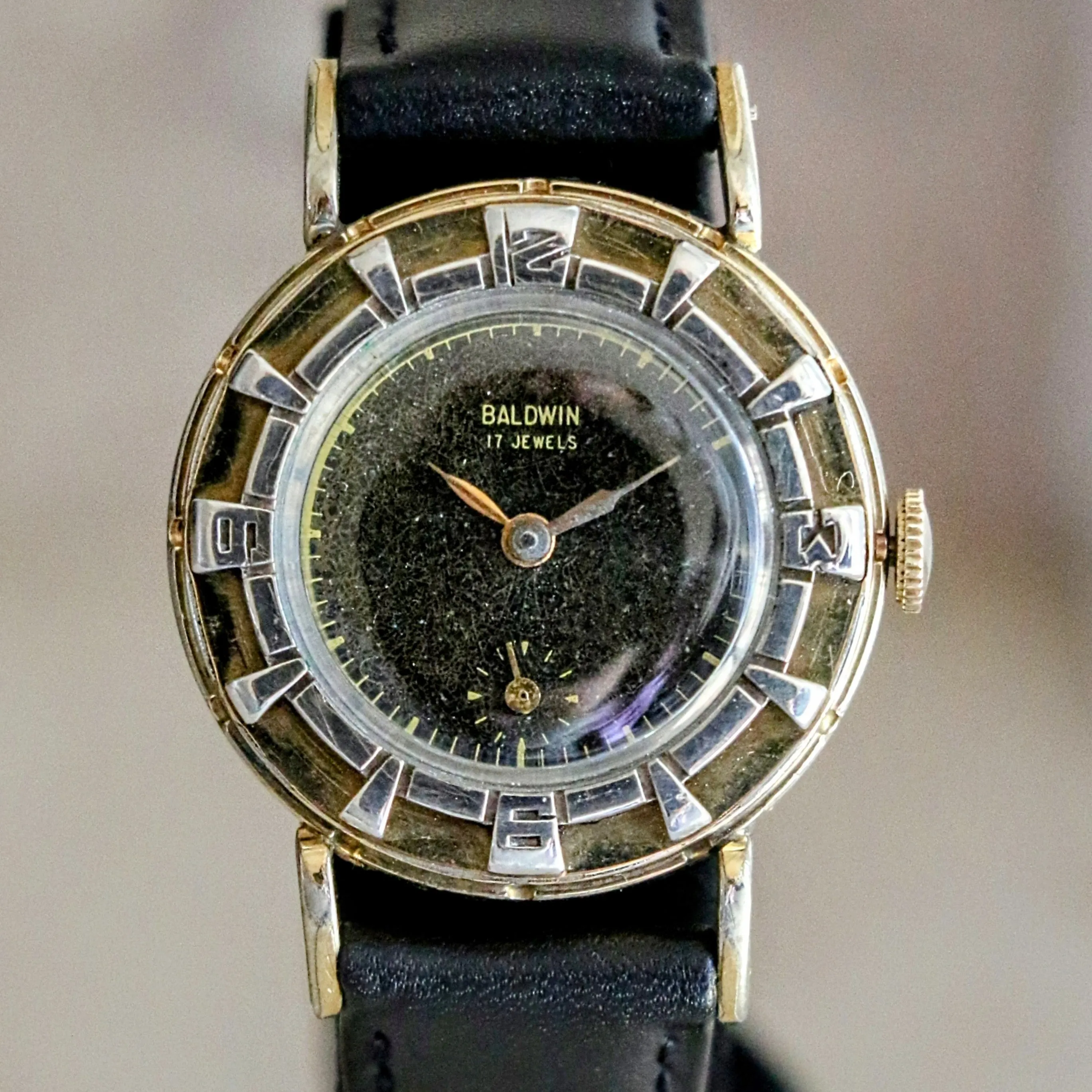 BALDWIN Wristwatch Clinton Movement Caliber ETA 984 17 Jewels Swiss Watch