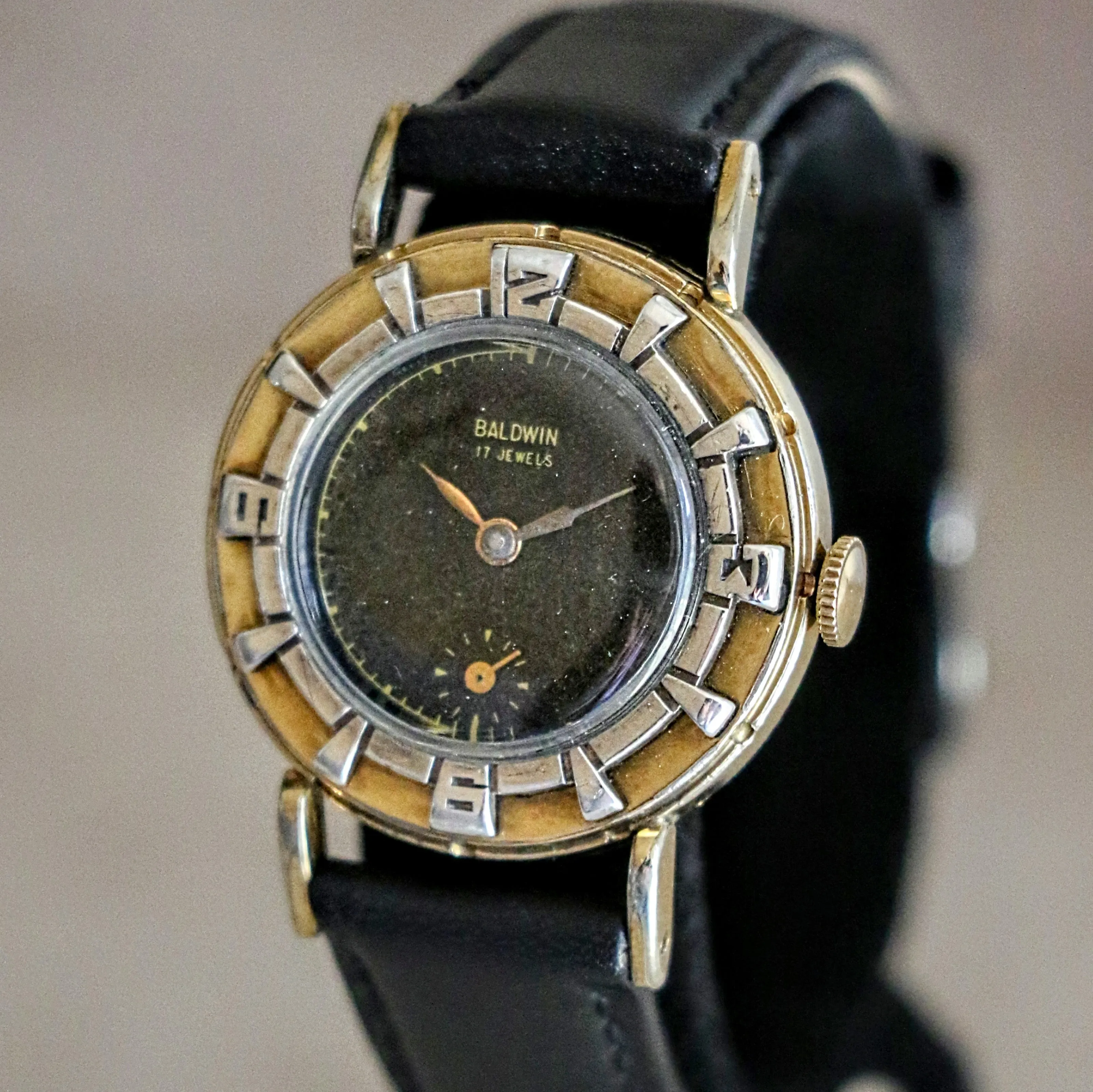 BALDWIN Wristwatch Clinton Movement Caliber ETA 984 17 Jewels Swiss Watch