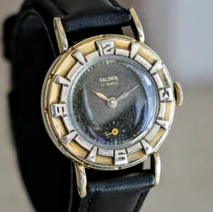 BALDWIN Wristwatch Clinton Movement Caliber ETA 984 17 Jewels Swiss Watch