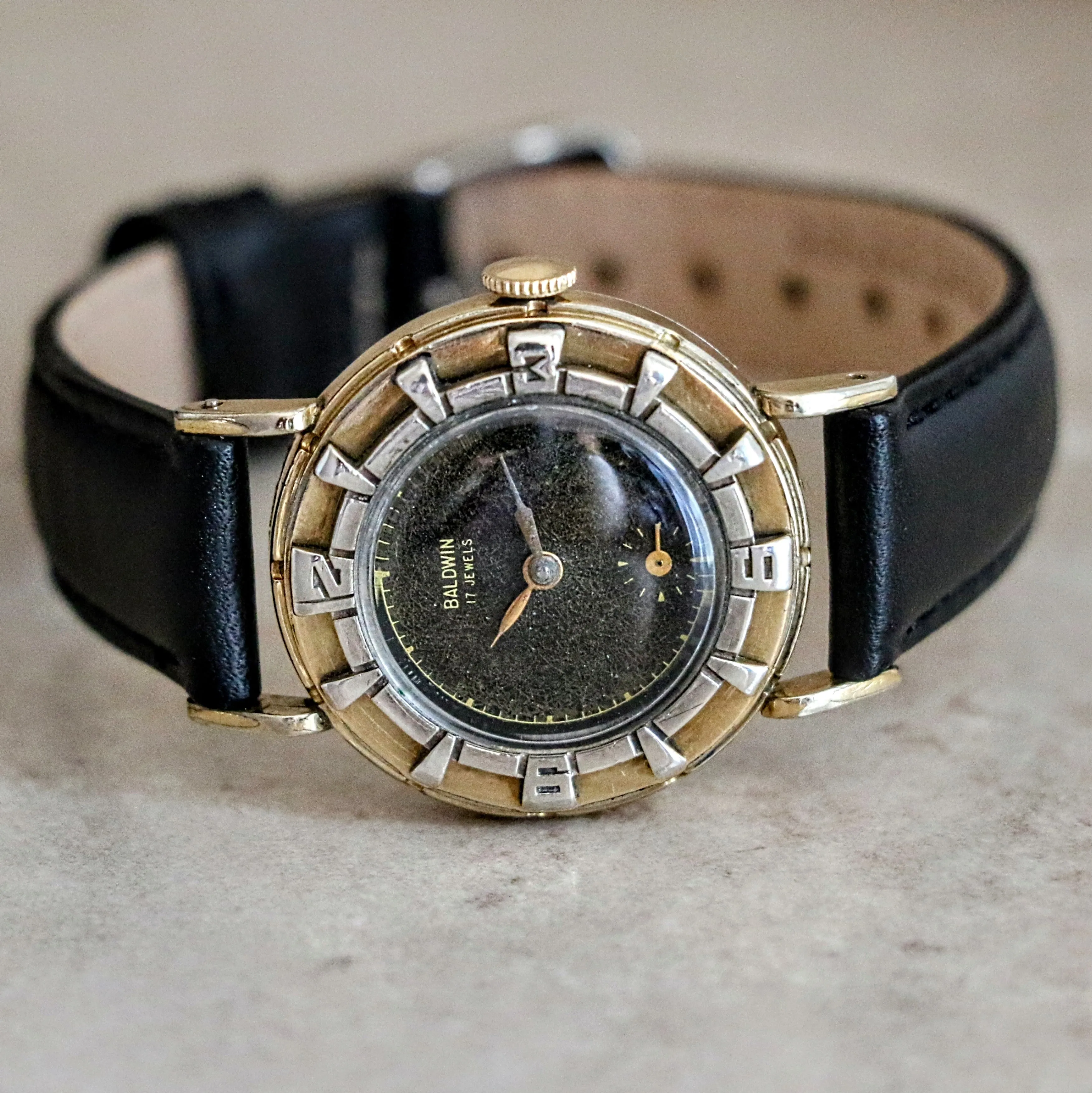 BALDWIN Wristwatch Clinton Movement Caliber ETA 984 17 Jewels Swiss Watch