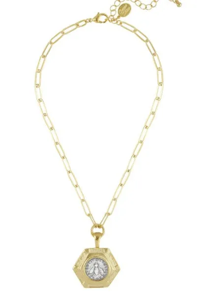 Bee Lira Paperclip Necklace