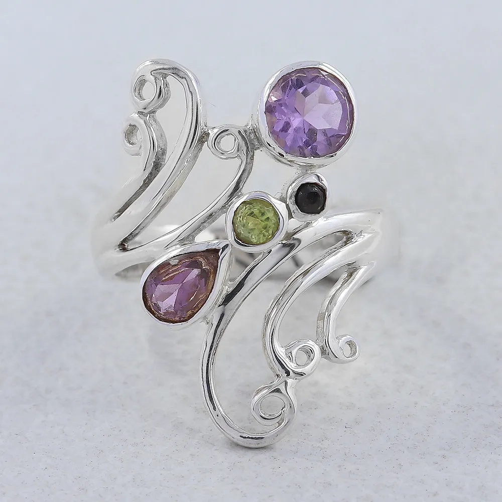 Black Onyx Silver Rings