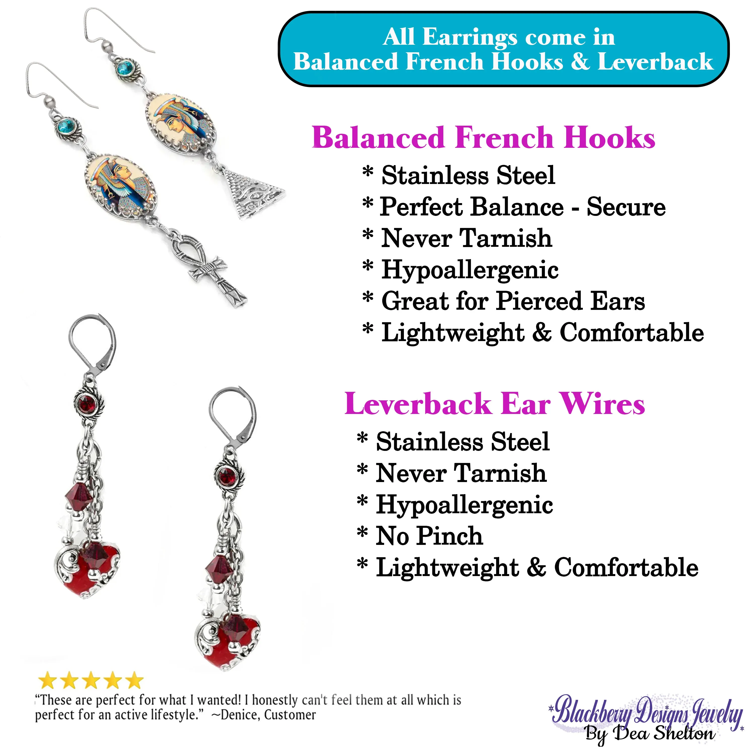 Black Santa Claus Christmas Earrings