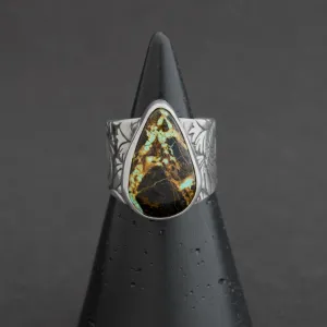 Blackjack Turquoise Wideband Statement Ring size 9